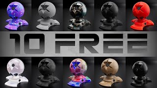 Download 10 Free Versatile Redshift Materials for C4D | 100K Sub Thank you!