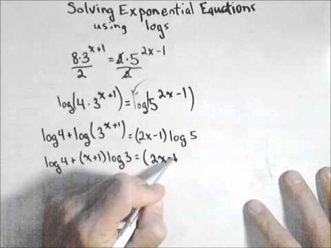 Solving Exponential Equations Using Logs, 2 Solving Exponential Equations Using Logs, 2