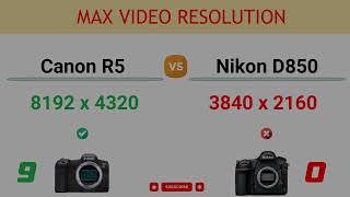 Canon R5 vs Nikon D850 Comparison: 17 Reasons to buy the R5 and 10 Reasons to buy the D850