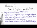 Search Engines And The Web - Intro to Computer Science