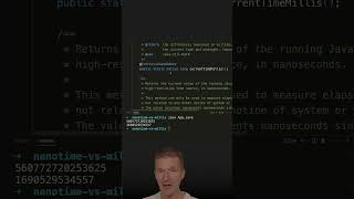 The Big Difference: System.nanoTime vs. System.currentTimeMillis #java #shorts