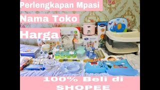 PERLENGKAPAN MPASI LENGKAP HARGA \u0026 TOKO (ANTI MUBAZIR) |100% BELI DI SHOPEE