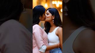 Indian lesbian kissing // Indian girl kissing // Only Fem #shorts #kissing