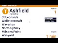 sydney trains dva 5 woy woy ashfield via central