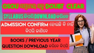 OSOU new admission confirmation letter//osou syllabus,previous year question//Osou admission