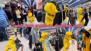 Teddy bear prank on shipping mall😂// Funny Reaction  👀😂#teddybear #funnyreaction