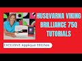 Husqvarna Viking Brilliance 75Q Applique Stitches