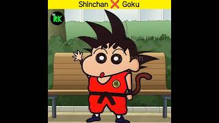 Shinchan ❌ Goku 😍 #shorts