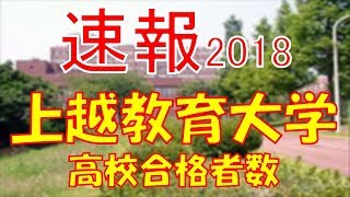 【速報】上越教育大学　2018年(平成30年)　合格者数高校別ランキング