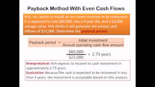 Ch. 18 - Payback Period & Accounting Rate of Return