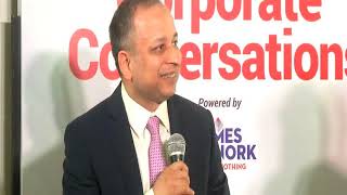 Mr. Aseem Dhru, CEO of SBFC presenting his views in Corporate Conversation.