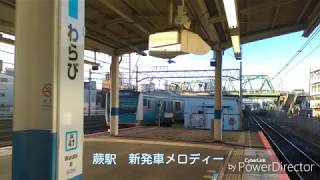 蕨駅 自動放送·新発車メロディー