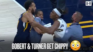 Rudy Gobert And Myles Turner Get Into Scuffle During The Jazz-Pacers Game