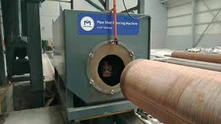 Internal pipe shot blasting machine  / automatic hydraulic pipe blaster   by Mesblate