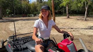 Testing out my new Titan attachments grading blade pulled by my 4-wheeler with Willow Hand