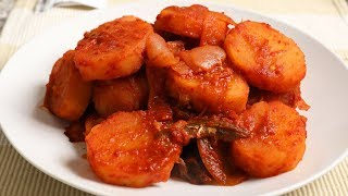 My spicy, frugal potato side dish (Maeun-gamjajorim: 매운감자조림)