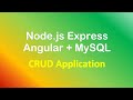 Angular 8 + Node.js Express + MySQL example: CRUD Application
