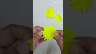 Easy way to make sunflower with paper || Paper sunflower 🌻 #shorts #ytshorts