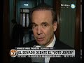 visión 7 el senado debate el voto joven