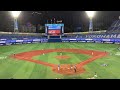 佐野バックスクリーン直撃！特大ホームラン！