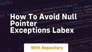 how to avoid null pointer exceptions labex