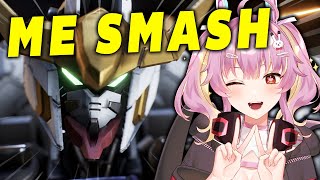 Ya Gal smashes as barbatos in Gundam Evolution