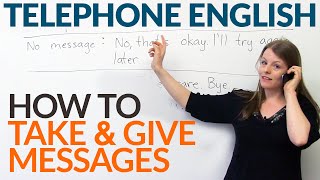 Telephone English: How to take or give a message