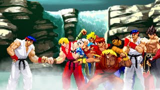 Ryu XenoCard vs Everyone! Street Fighter Mugen