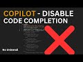 How to Turn Off GitHub Copilot Code Completion in VSCode Quick & Easy Guide!