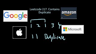 Microsoft Interview Question Leetcode 217. Contains Duplicate Python