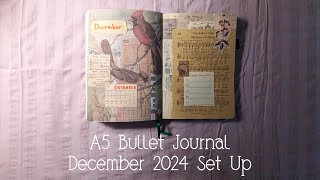 A5 Bullet Journal | December 2024 Set Up | No Talking