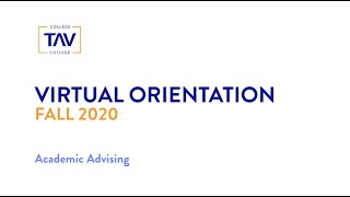 Virtual Orientation: Academic Advising