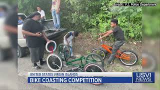 Police Department Hosts Bike Coasting Competition