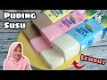 MEMBUAT PUDING SUSU ULTRA MILK CUMA 3 BAHAN TANPA CETAKAN | CEMILAN PRAKTIS DAN MURAH