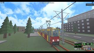 Roblox Virtual Warsaw Transport Simulator, przejazd trójskładem stozłomek na linii 6