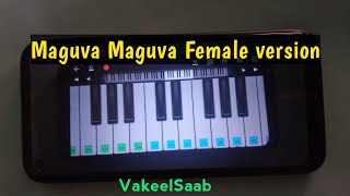 VakeelSaab​​​ - Maguva Maguva Female (Version) - Mobile piano tutorial |  Pawan Kalyan