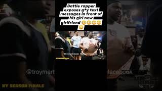 BATTLE RAPPER EXPOSES ANOTHER BATTLE RAPPER'S G*Y TEXT MESSAGES IN FRONT OF HIS NEW GIRLFRIEND 😳😳😳😳