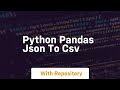 python pandas json to csv