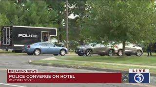 VIDEO: Large police presence reported at a Windsor Locks hotel