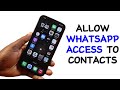 How to Allow WhatsApp Access to Contacts on an iPhone