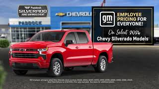 GM Employee Pricing on Silverado at Paddock