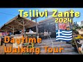 Tsilivi Zante, Zakynthos, Greece. Daytime walking tour of the village bars, shops & restaurants.