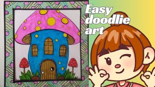 Color with me /DIY  Easy Doodle wall painting idea for begginers #doodle #art #diy #wallpainting