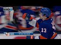 nick leddy finds mathew barzal who breaks in and snipes it past jaroslav halak