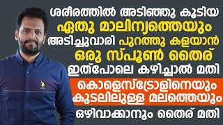 ശരീരത്തിൽ അടിഞ്ഞു കൂടിയ കൊളെസ്റ്ററോളിനെയും കുടലിലെ മാലിന്യത്തെയും പുറത്തു കളയാൻ ഒരു സ്പൂൺ തൈര് മതി