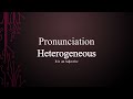 Heterogeneous word Pronunciation