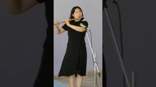 Korean worshipper plays flute for Telugu song "juntey teyney Kannaa"