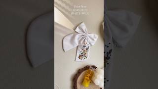 Embroidery bow. #embroidery #shortvideo #diy #order #handmade #bow