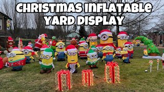 My full 2022 Christmas inflatable display minions everywhere!￼