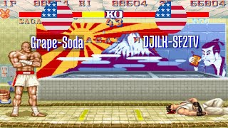 FT5 @sf2hf: Grape-Soda (US) vs DJILK-SF2TV (US) [Street Fighter II Hyper Fighting Fightcade] Dec 15